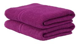ColourMatch - Pair of Bath - Towels - Grape